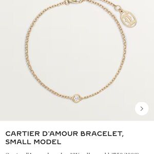 CARTIER D'AMOUR BRACELET, SMALL MODEL